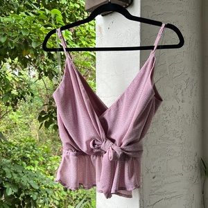 Purple Polka-Dot Wrap Tank Size M 🎀